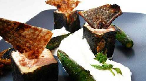 Maki de saumon et courgette