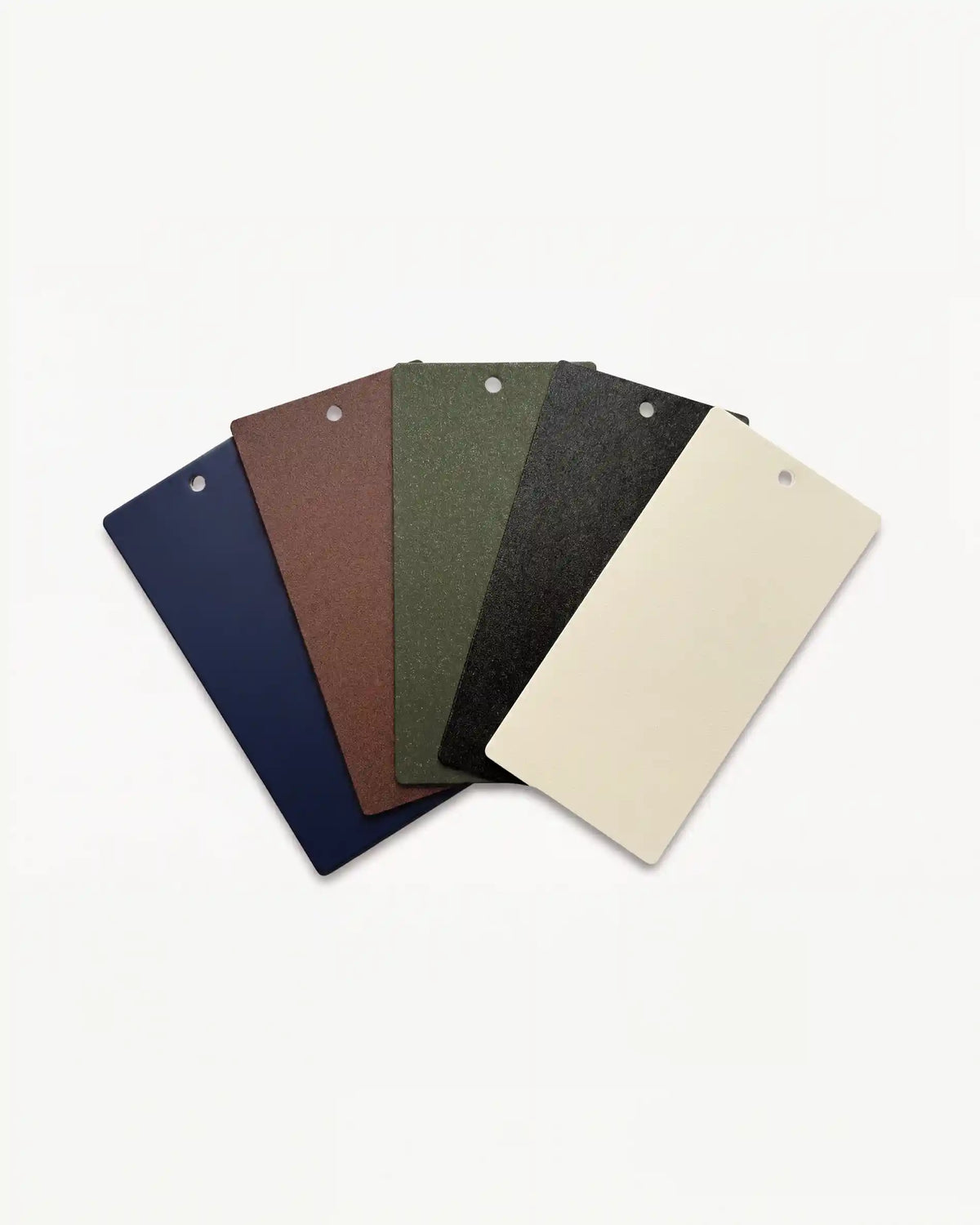 Amostras de cores PILOTIS apresentadas em leque, várias tonalidades