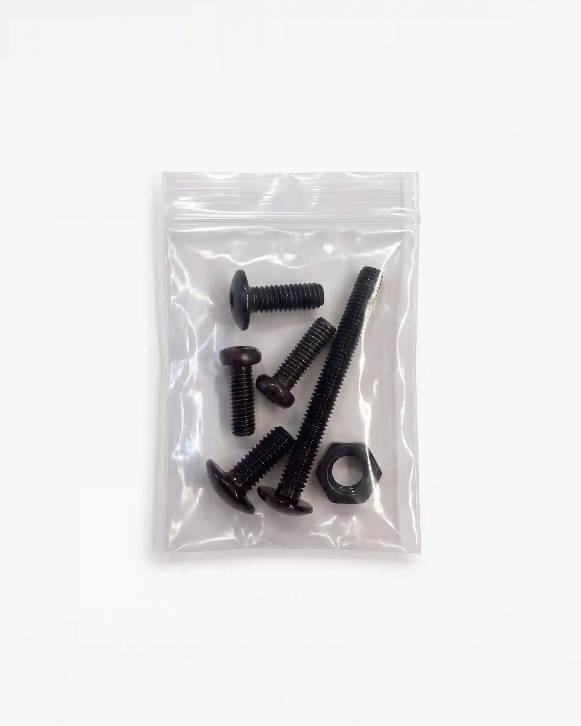 Saco de parafusos pretos de cabeça redonda com porca hexagonal, kit de fixação PILOTIS