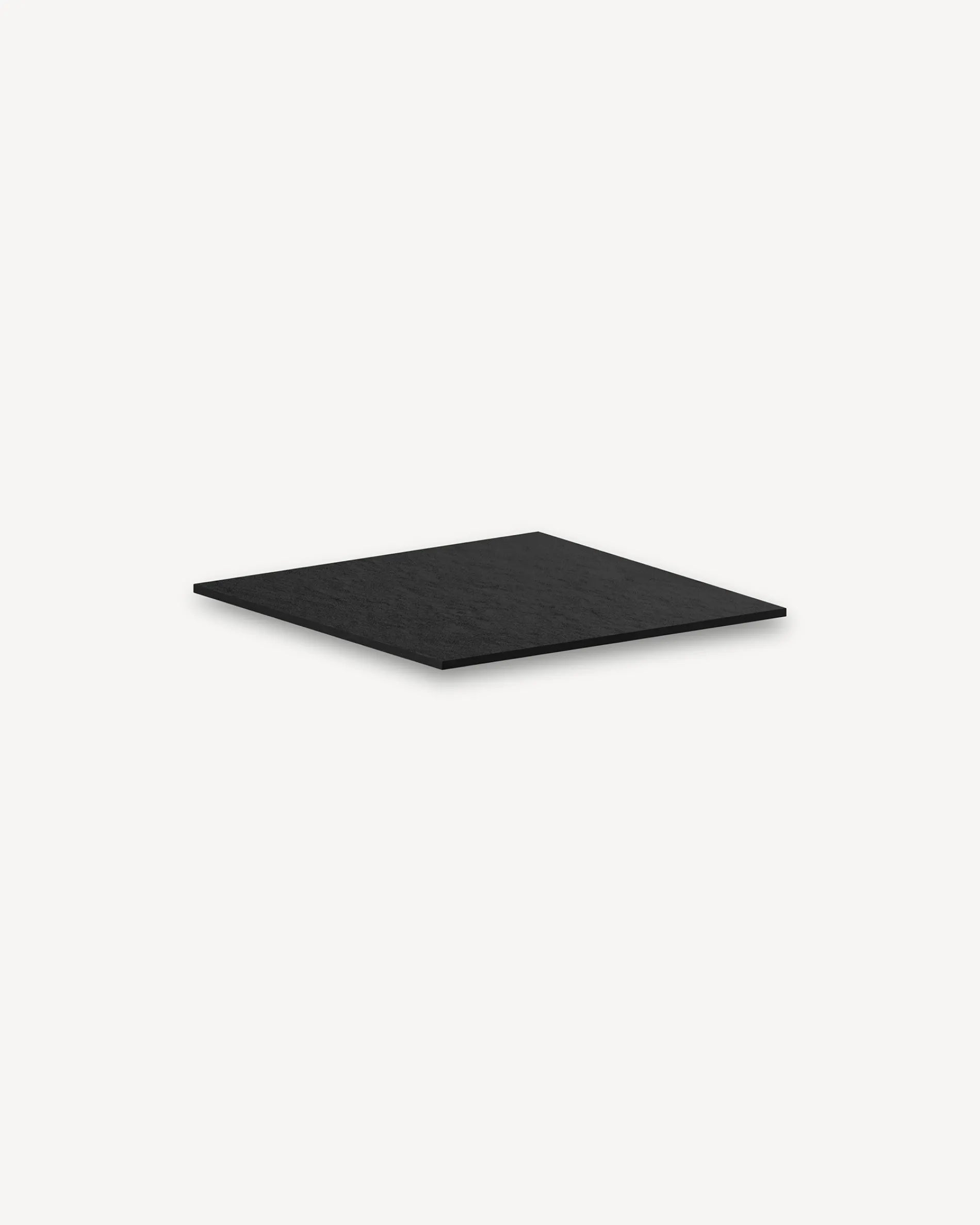 Tabuleiro de canto preto efeito ardósia PILOTIS, packshot isolado em fundo branco