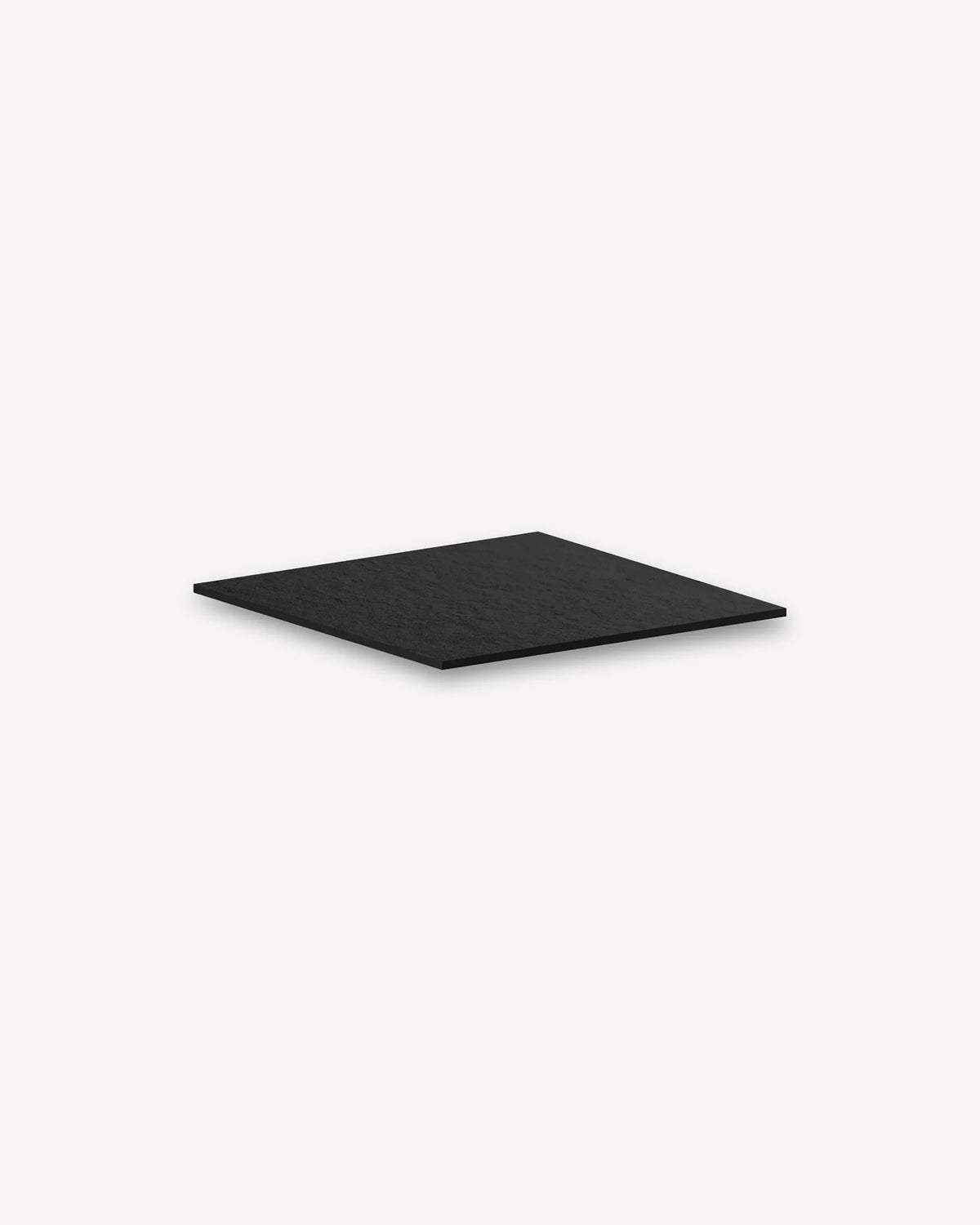 Tabuleiro de canto preto efeito ardósia PILOTIS, packshot isolado em fundo branco