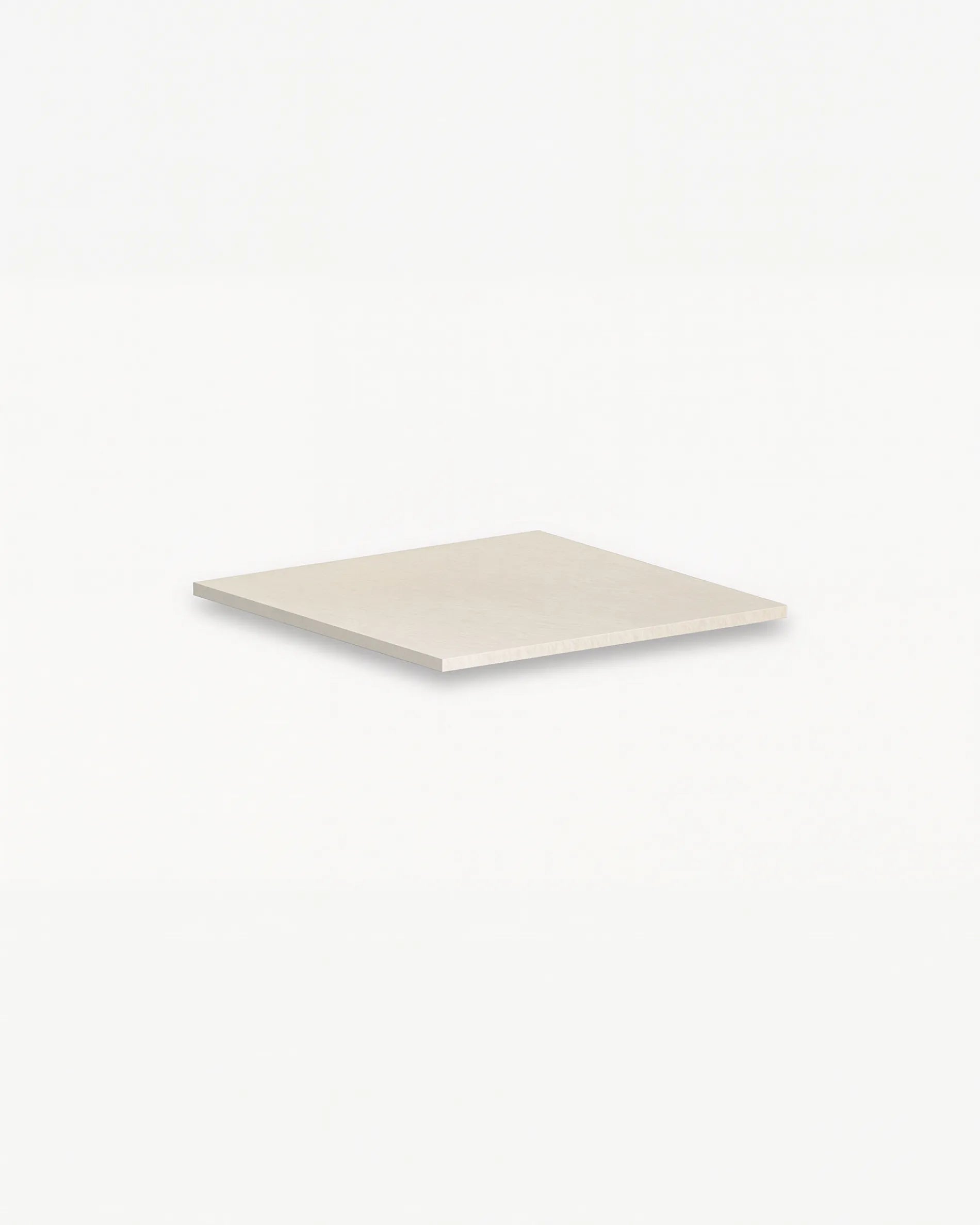 Prato de canto bege creme PILOTIS, packshot isolado em fundo branco