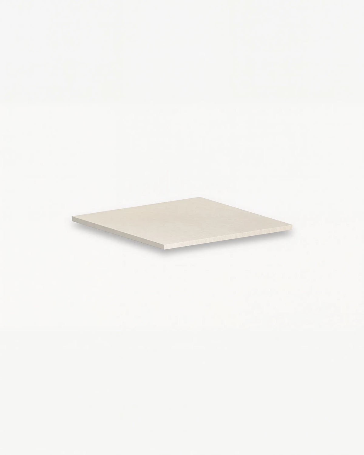 Prato de canto bege creme PILOTIS, packshot isolado em fundo branco