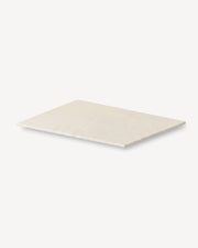 Tabuleiro bege creme para módulo Kamado PILOTIS com recorte para barbecue, packshot isolado em fundo branco