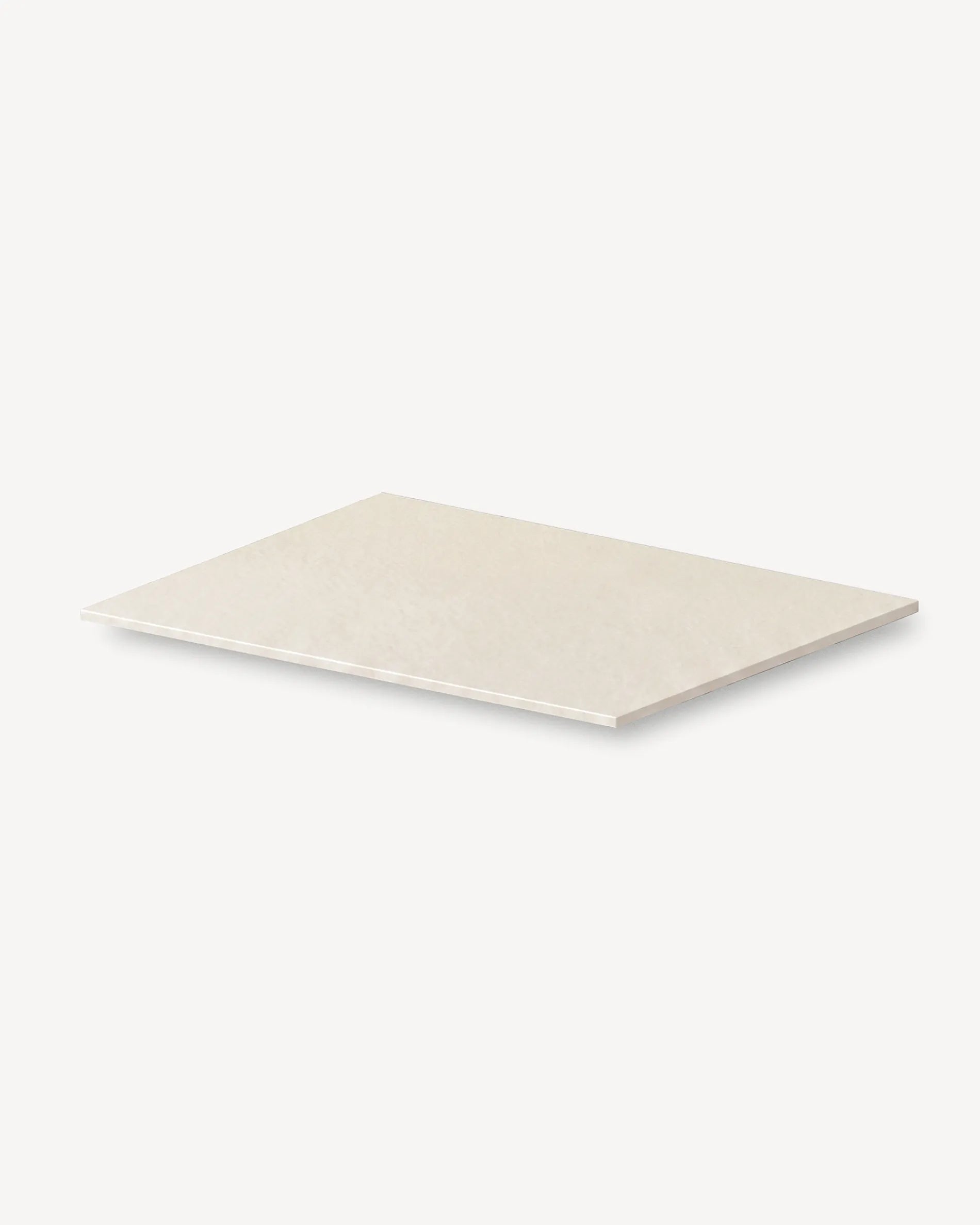 Tabuleiro bege creme para módulo Kamado PILOTIS com recorte para barbecue, packshot isolado em fundo branco