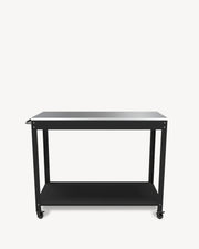 Aparador em metal e inox preto