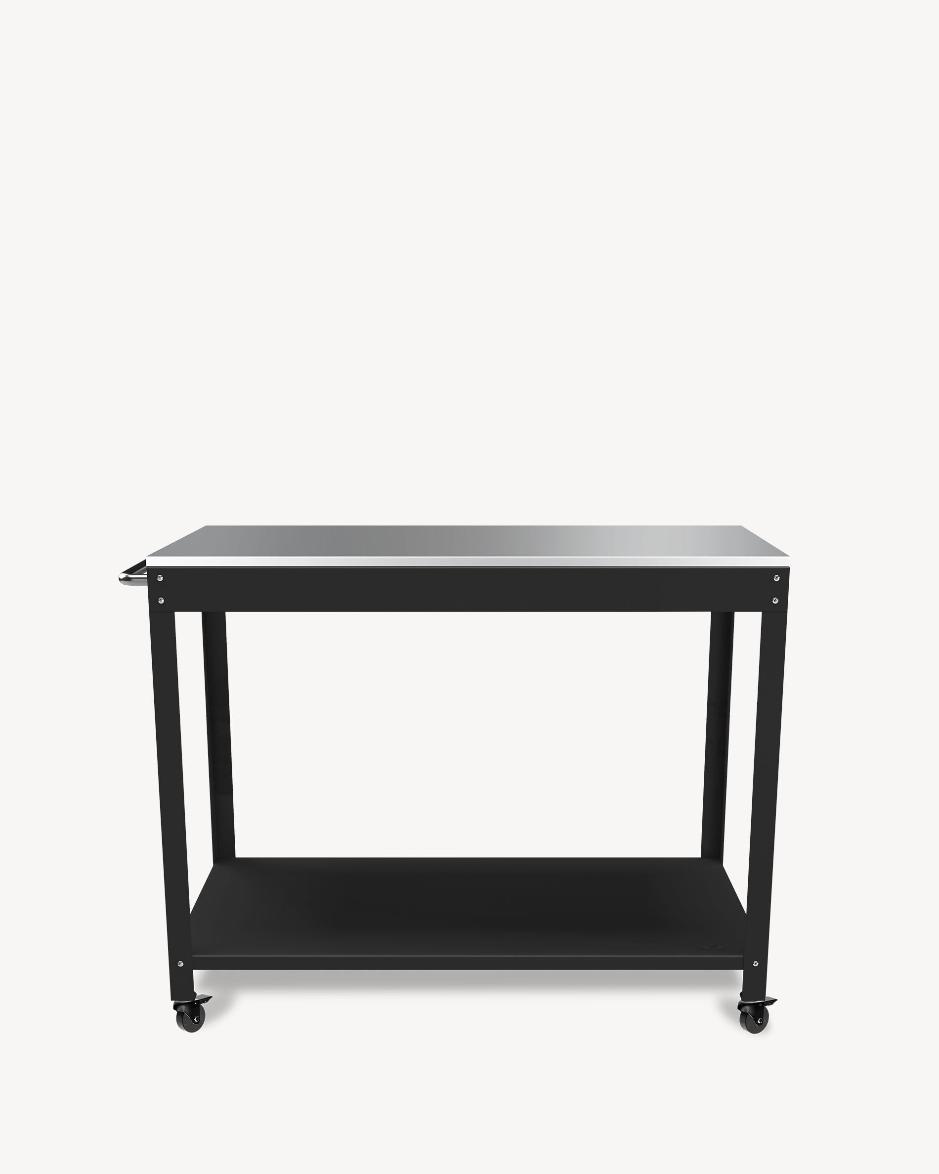 Aparador em metal e inox preto