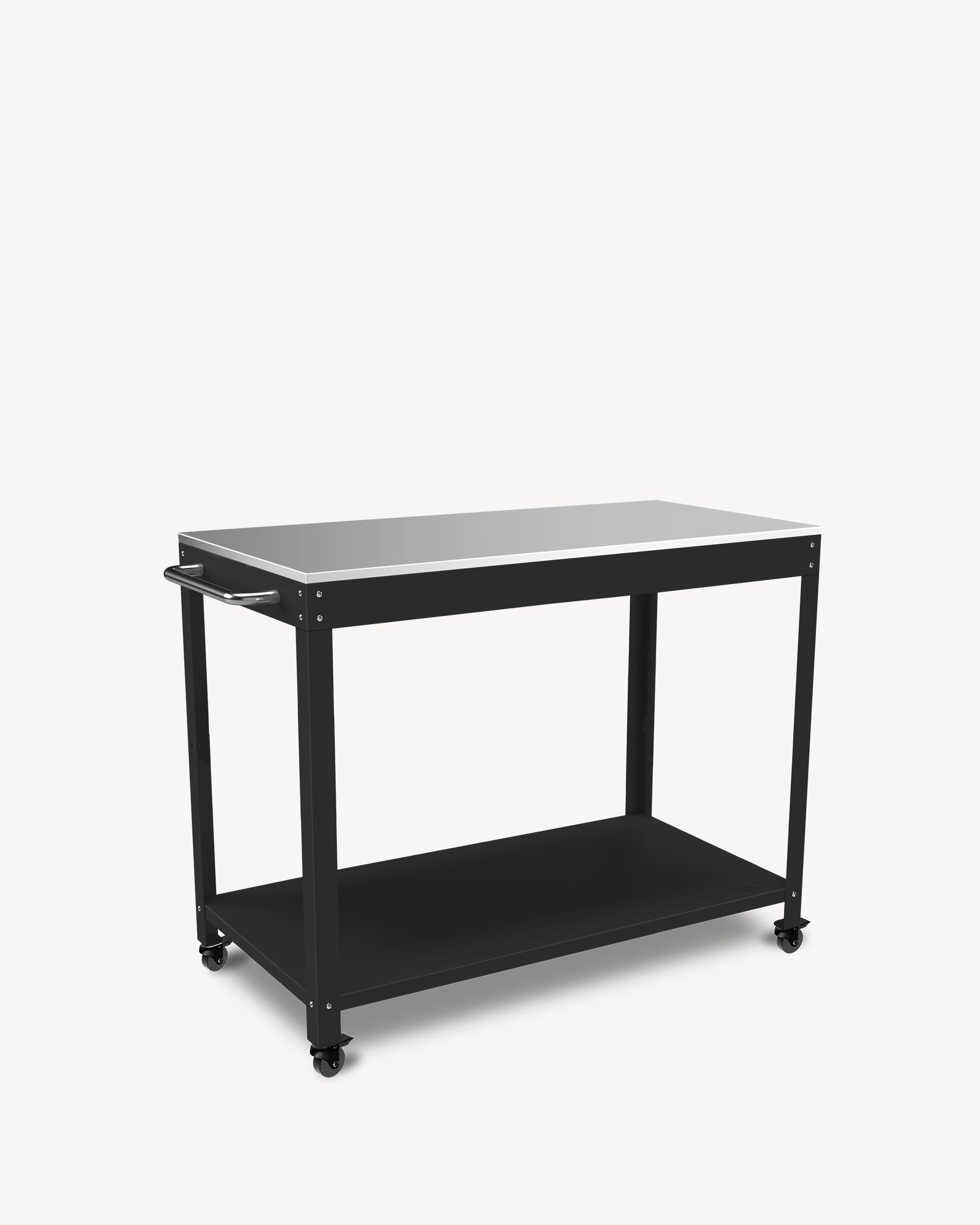 Aparador em metal e inox preto