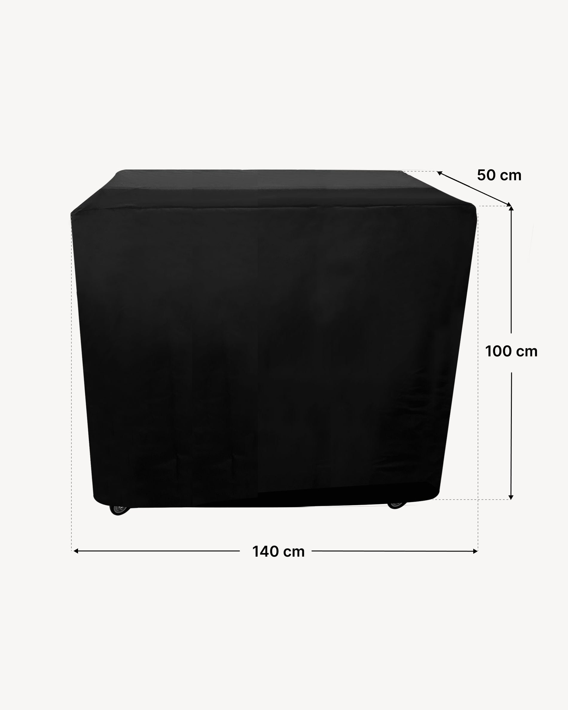 Dimensões da capa para mesa de apoio 50x140