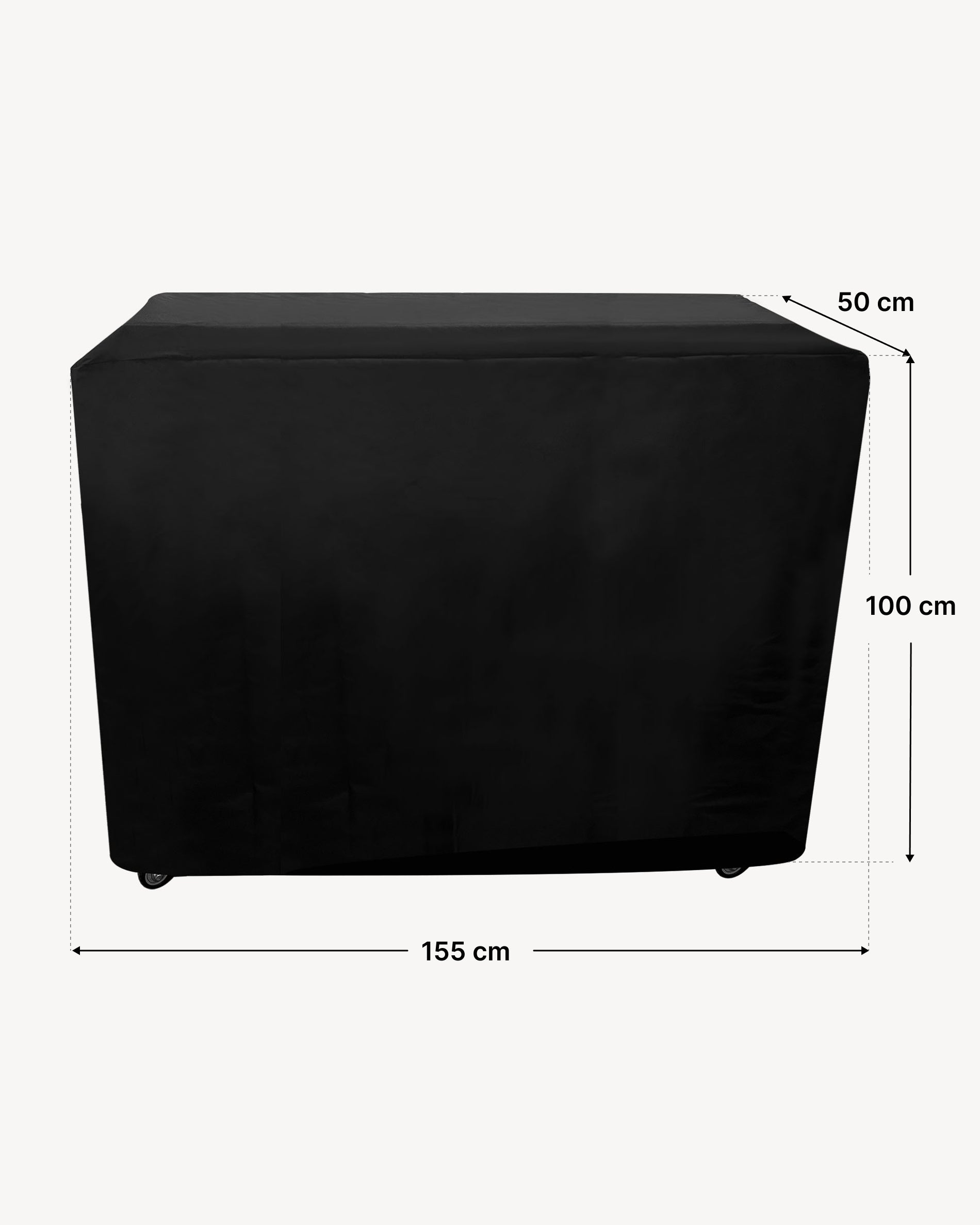Dimensões da capa para mesa de apoio 50x155