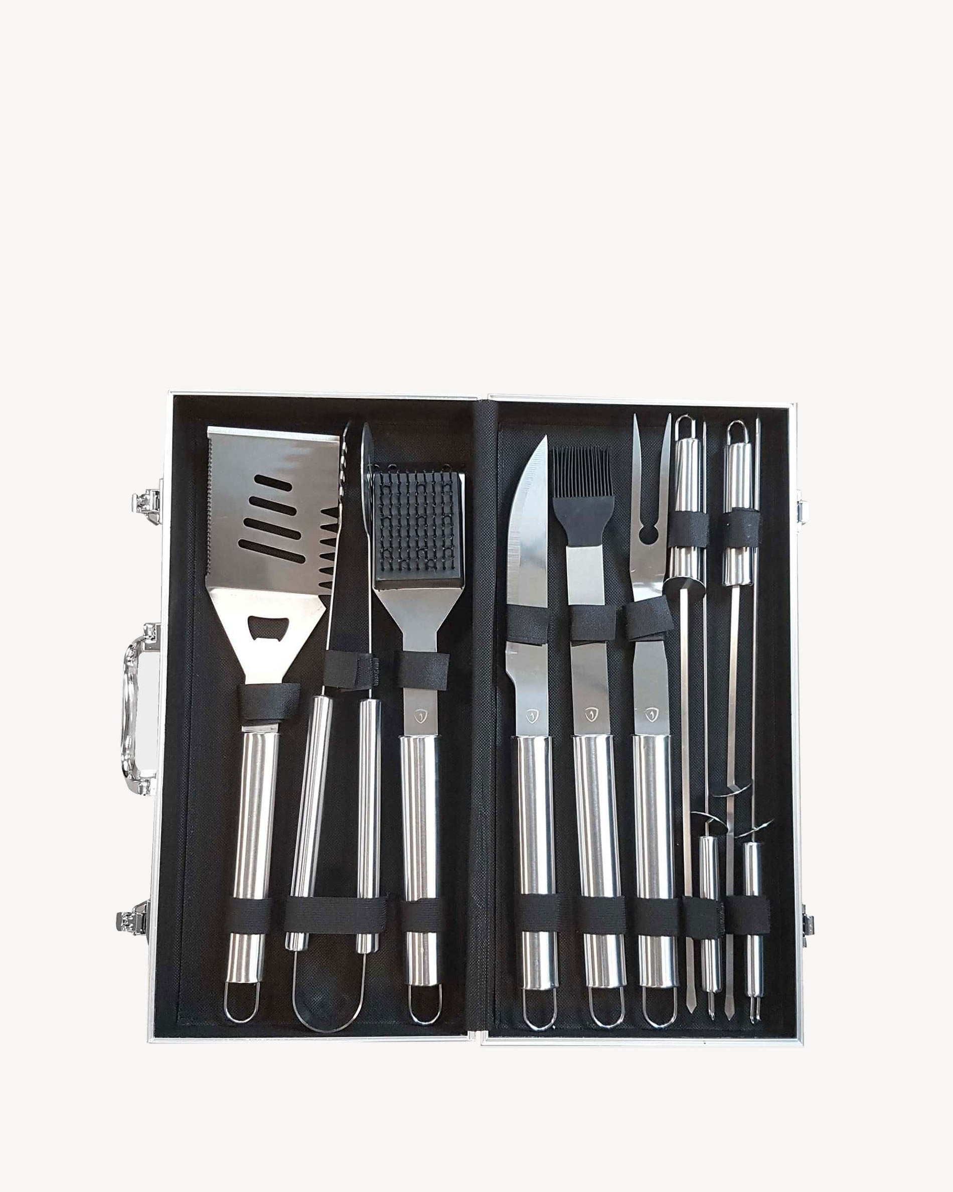 Estojo com 10 utensílios em inox