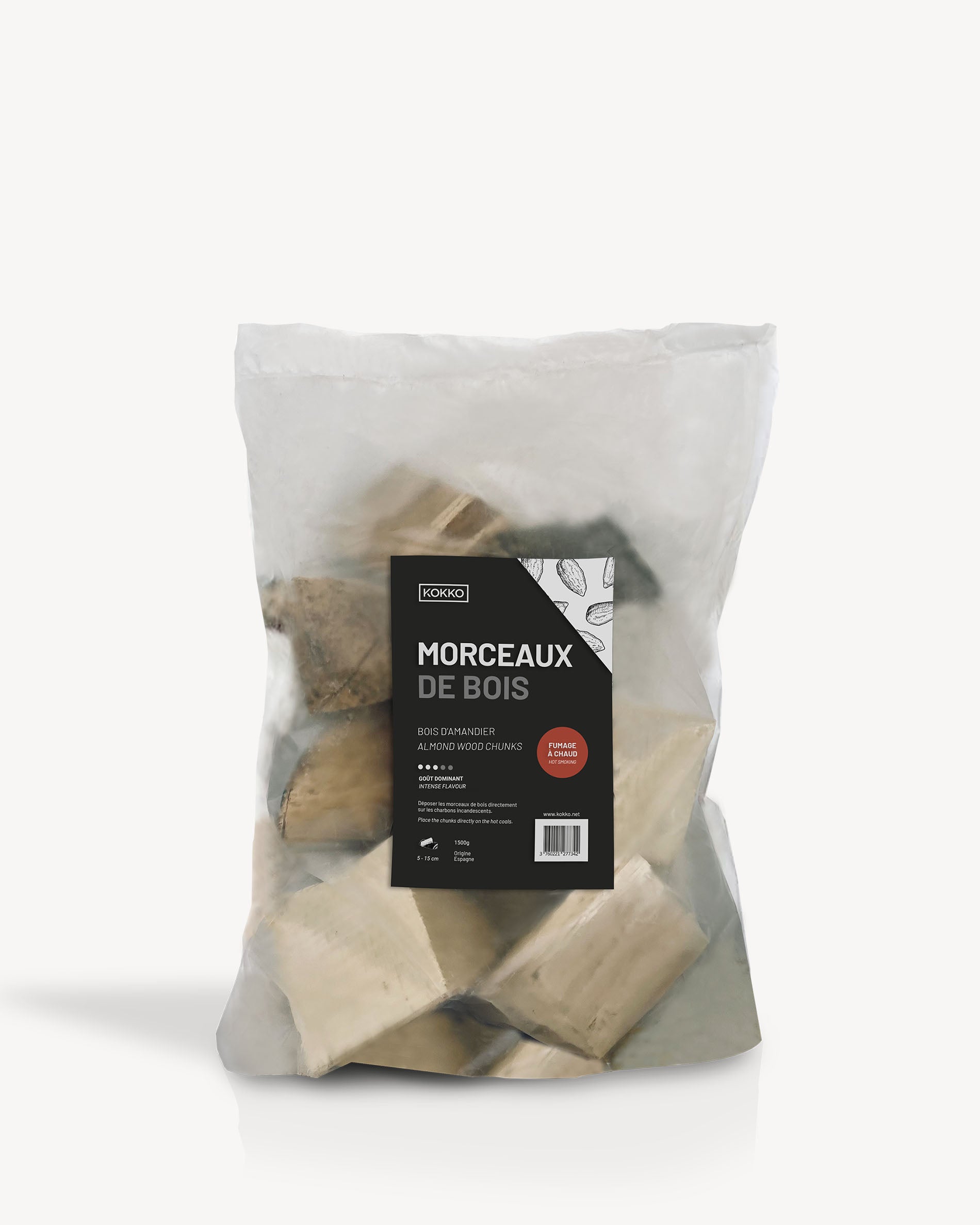 Morceaux de bois pour fumage à chaud - amandier