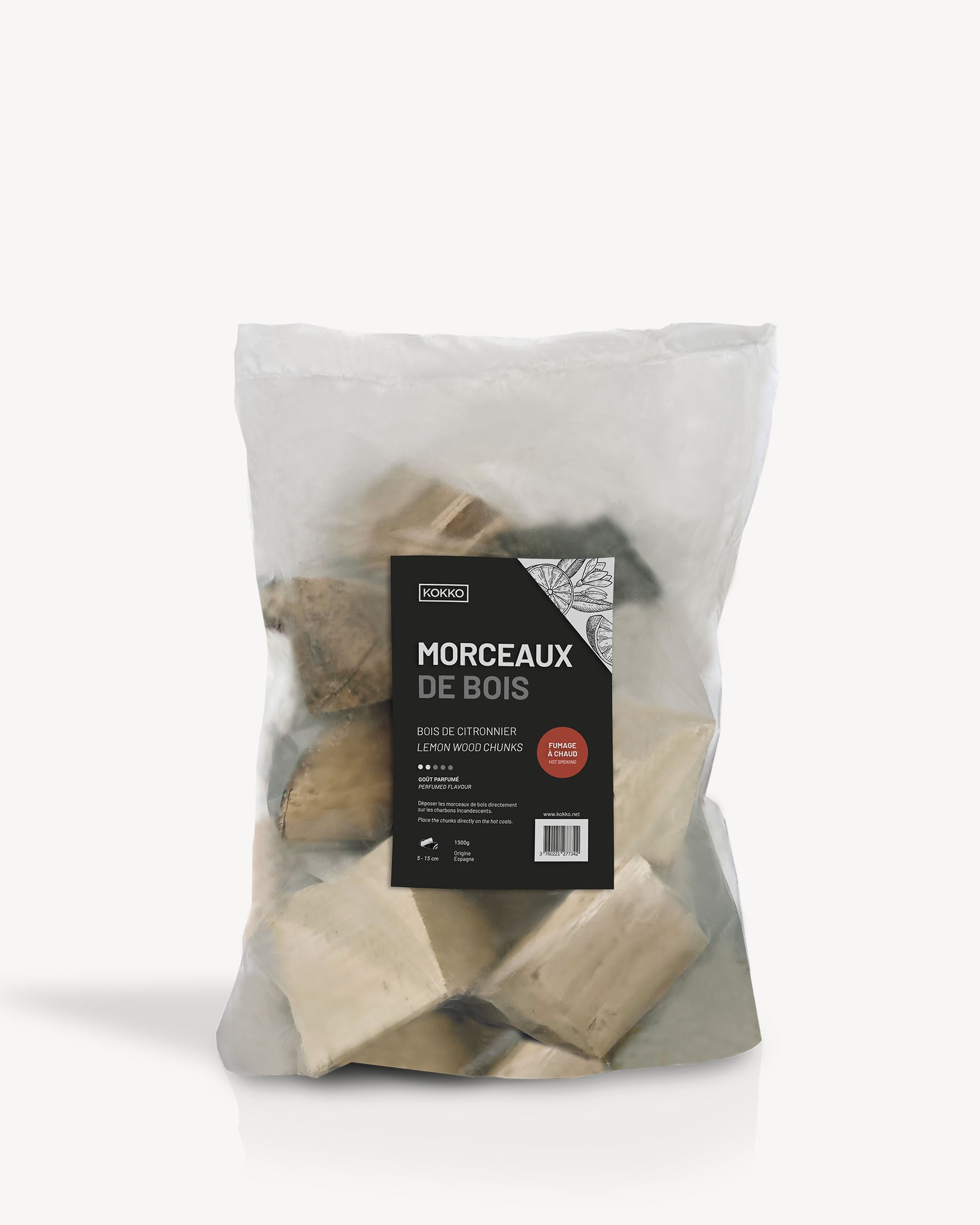 Pedaços de madeira para fumagem a quente - limoeiro