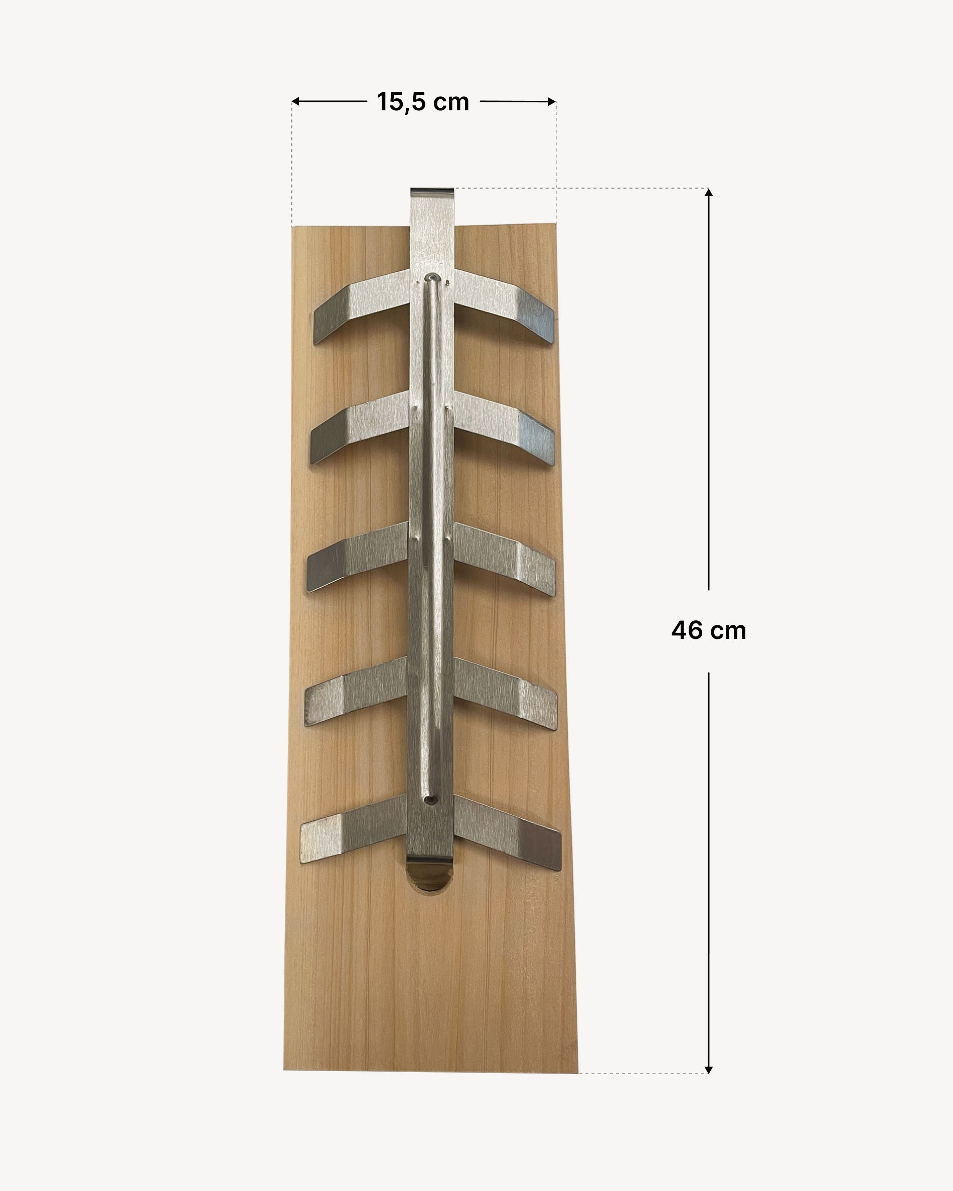 Dimensões da tábua de fumagem para salmão