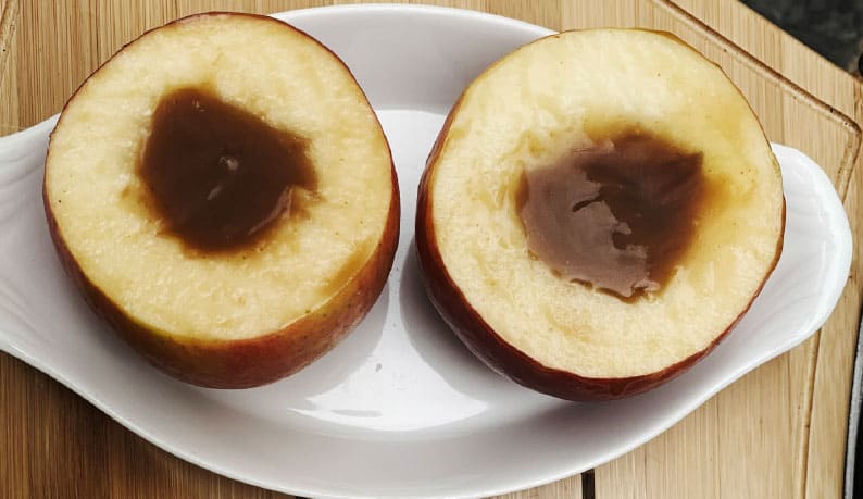 Maçã com caramelo
